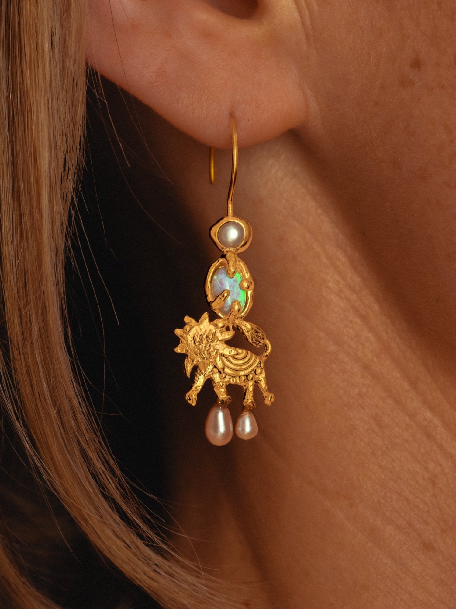 The Lion's Flame Earrings