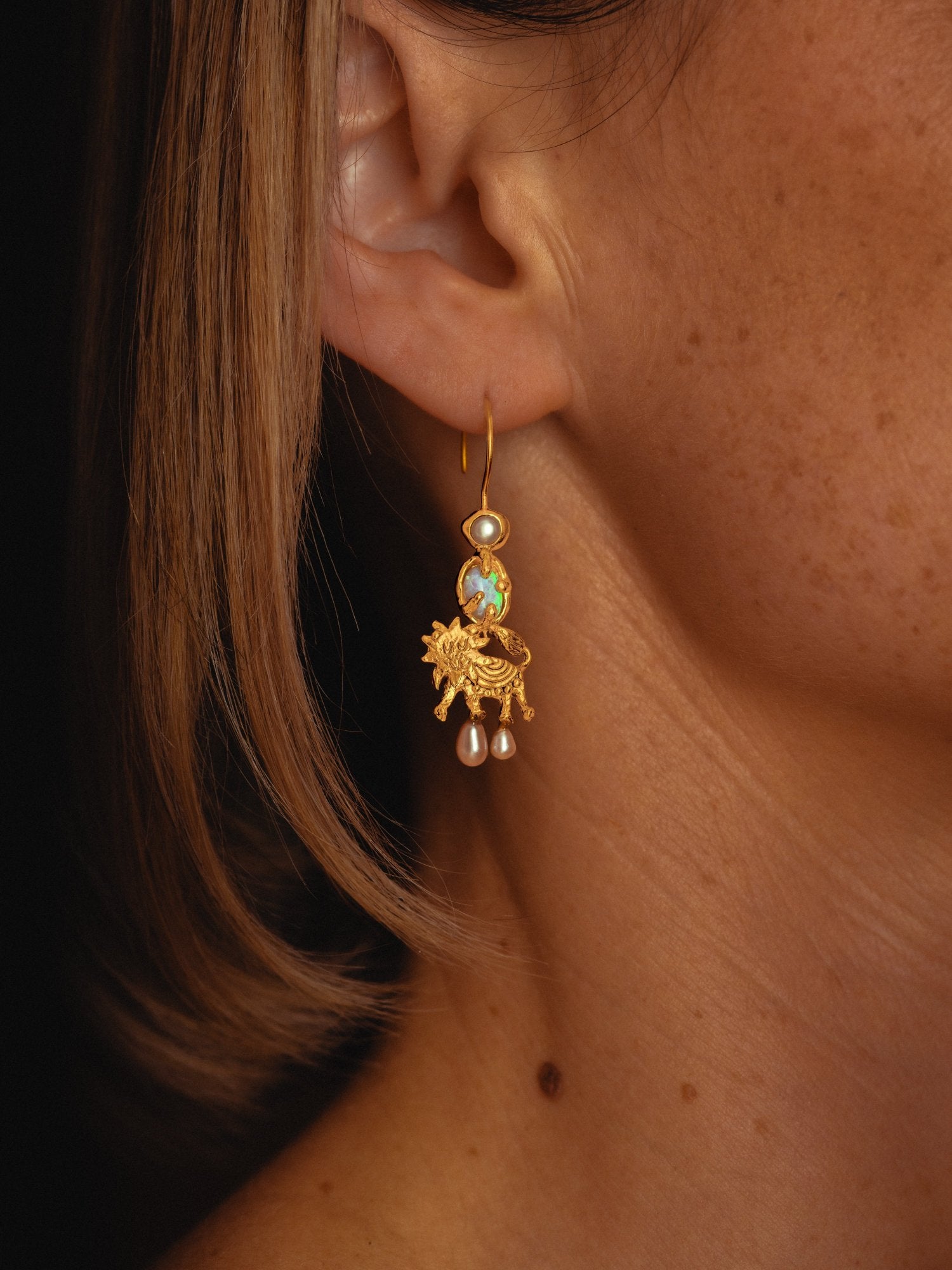 The Lion's Flame Earrings