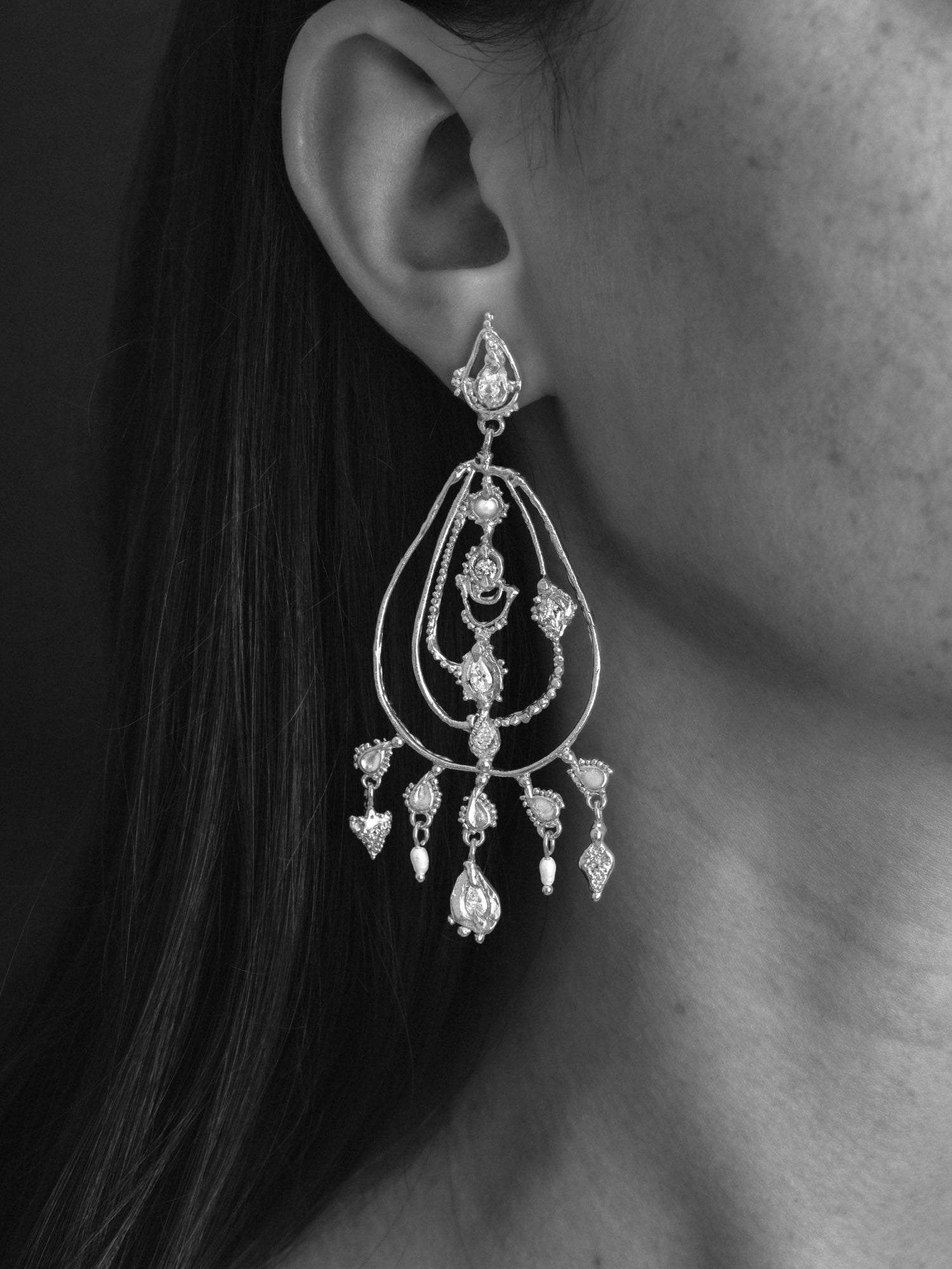 The Baby G Couture Earrings - Silver
